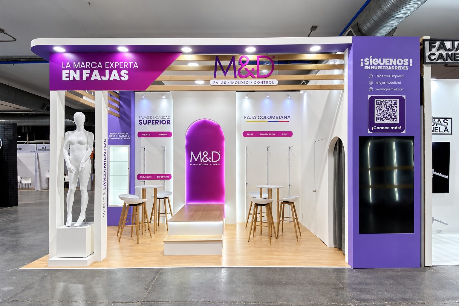 Stand de Fajas M&D en Colombiamoda 2023
